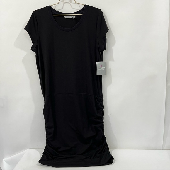Athleta Topanga Tee Dress Size XL Bottom Side Ruching - Picture 7 of 10